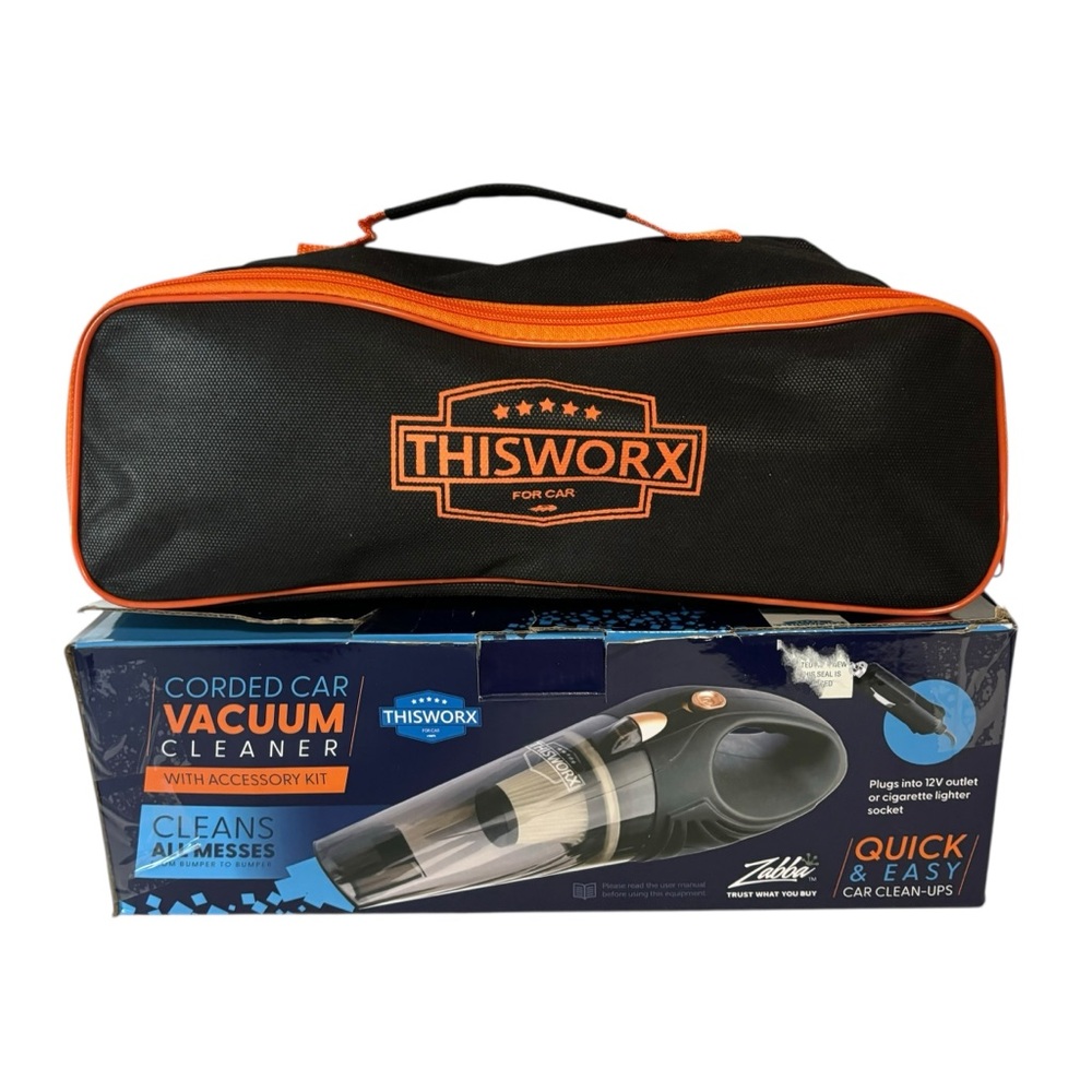 ThisWorx Car Vacuum Cleaner Plugs in Cigarette lighter Almost new READ & VIDEO